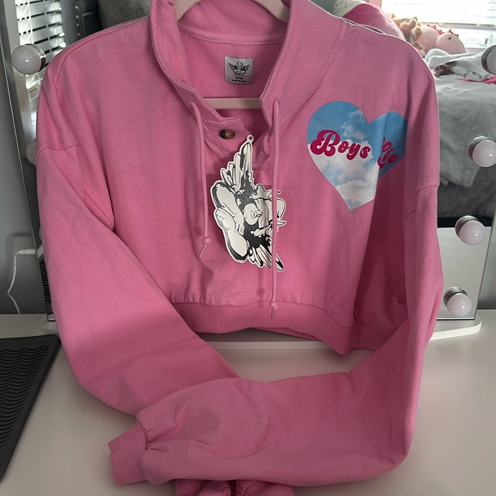Boys Lie Pink Heart Sweatshirt